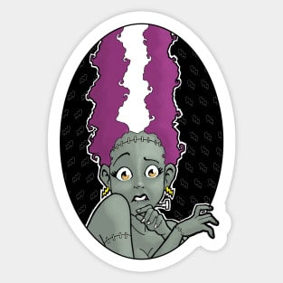 Cute Bride of Frankenstein Sticker